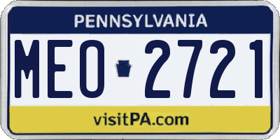 PA license plate MEO2721