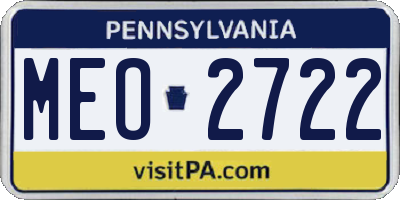 PA license plate MEO2722