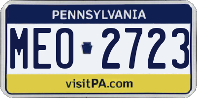 PA license plate MEO2723