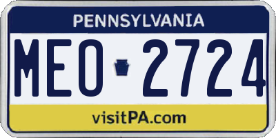 PA license plate MEO2724