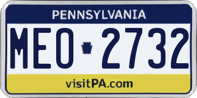 PA license plate MEO2732