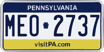 PA license plate MEO2737