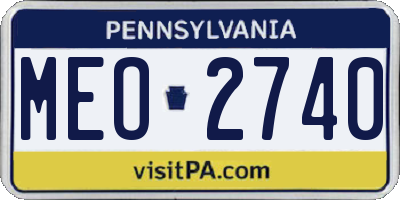 PA license plate MEO2740