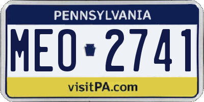 PA license plate MEO2741