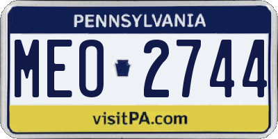 PA license plate MEO2744