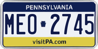 PA license plate MEO2745