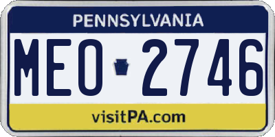 PA license plate MEO2746