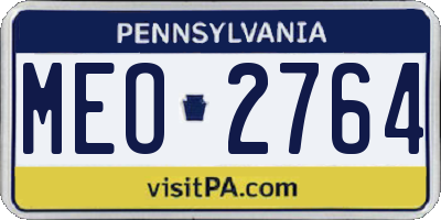 PA license plate MEO2764