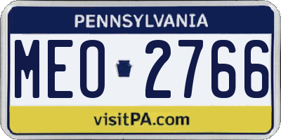 PA license plate MEO2766