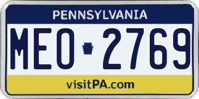 PA license plate MEO2769