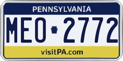 PA license plate MEO2772