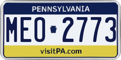 PA license plate MEO2773