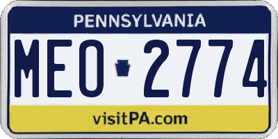 PA license plate MEO2774