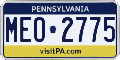 PA license plate MEO2775