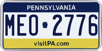 PA license plate MEO2776
