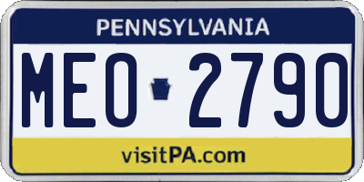 PA license plate MEO2790