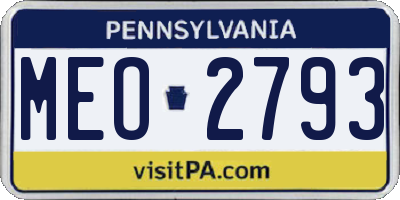 PA license plate MEO2793