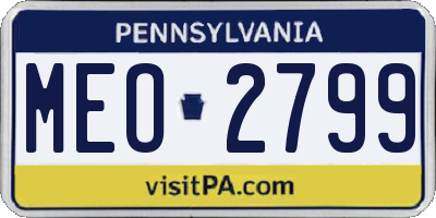 PA license plate MEO2799