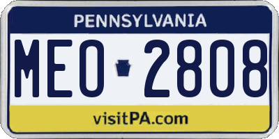 PA license plate MEO2808