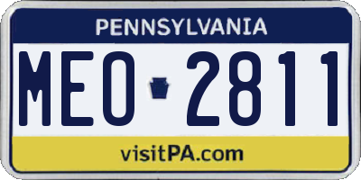 PA license plate MEO2811