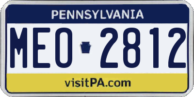 PA license plate MEO2812