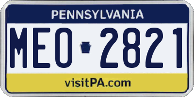 PA license plate MEO2821