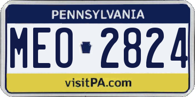 PA license plate MEO2824