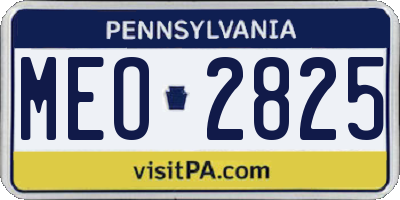 PA license plate MEO2825