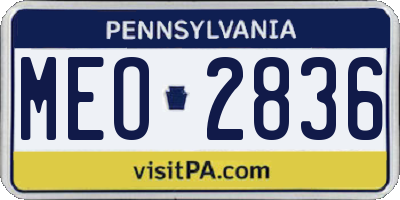 PA license plate MEO2836