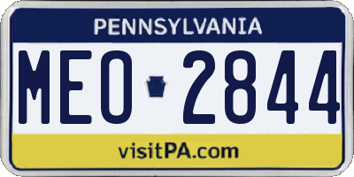 PA license plate MEO2844