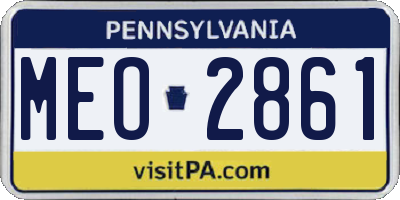 PA license plate MEO2861
