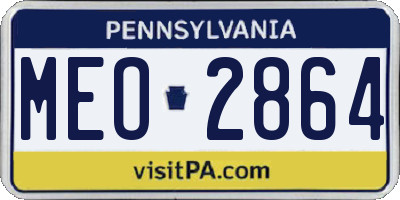 PA license plate MEO2864