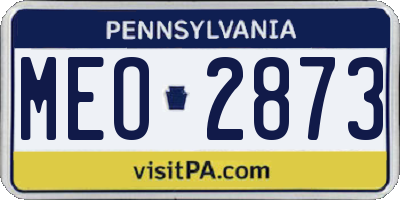 PA license plate MEO2873