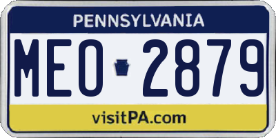 PA license plate MEO2879