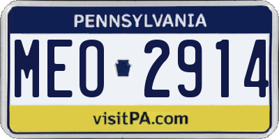 PA license plate MEO2914