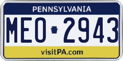 PA license plate MEO2943