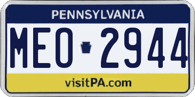 PA license plate MEO2944