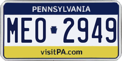 PA license plate MEO2949