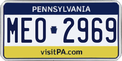 PA license plate MEO2969