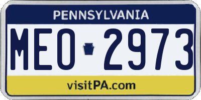 PA license plate MEO2973