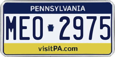 PA license plate MEO2975