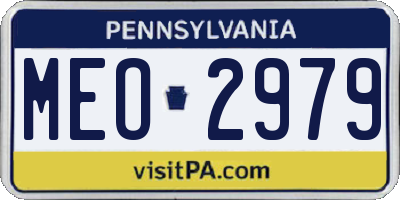 PA license plate MEO2979