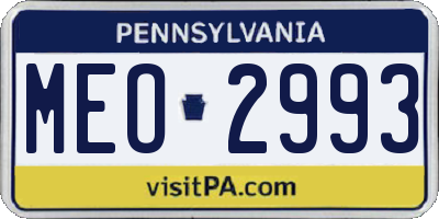 PA license plate MEO2993