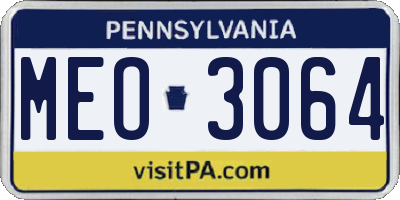 PA license plate MEO3064