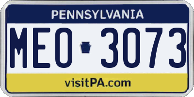 PA license plate MEO3073