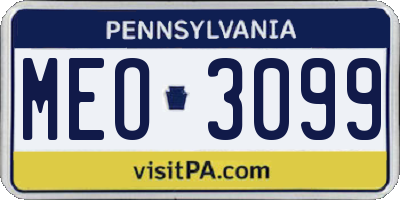 PA license plate MEO3099