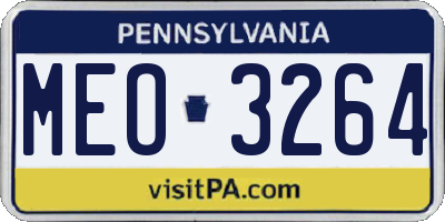 PA license plate MEO3264