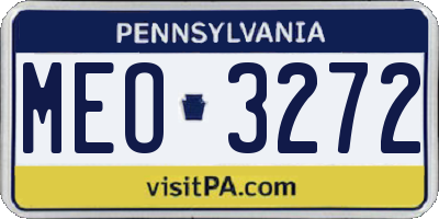 PA license plate MEO3272