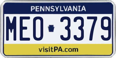 PA license plate MEO3379
