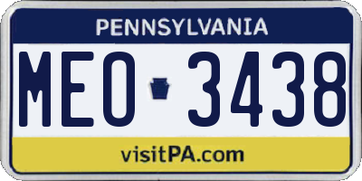 PA license plate MEO3438